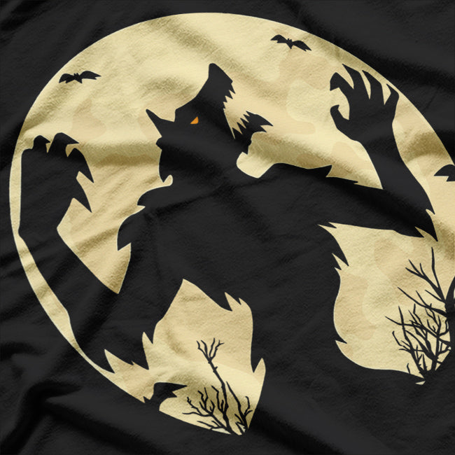 Werewolf Howling at the Full Moon - Mystical Creature T-Shirt