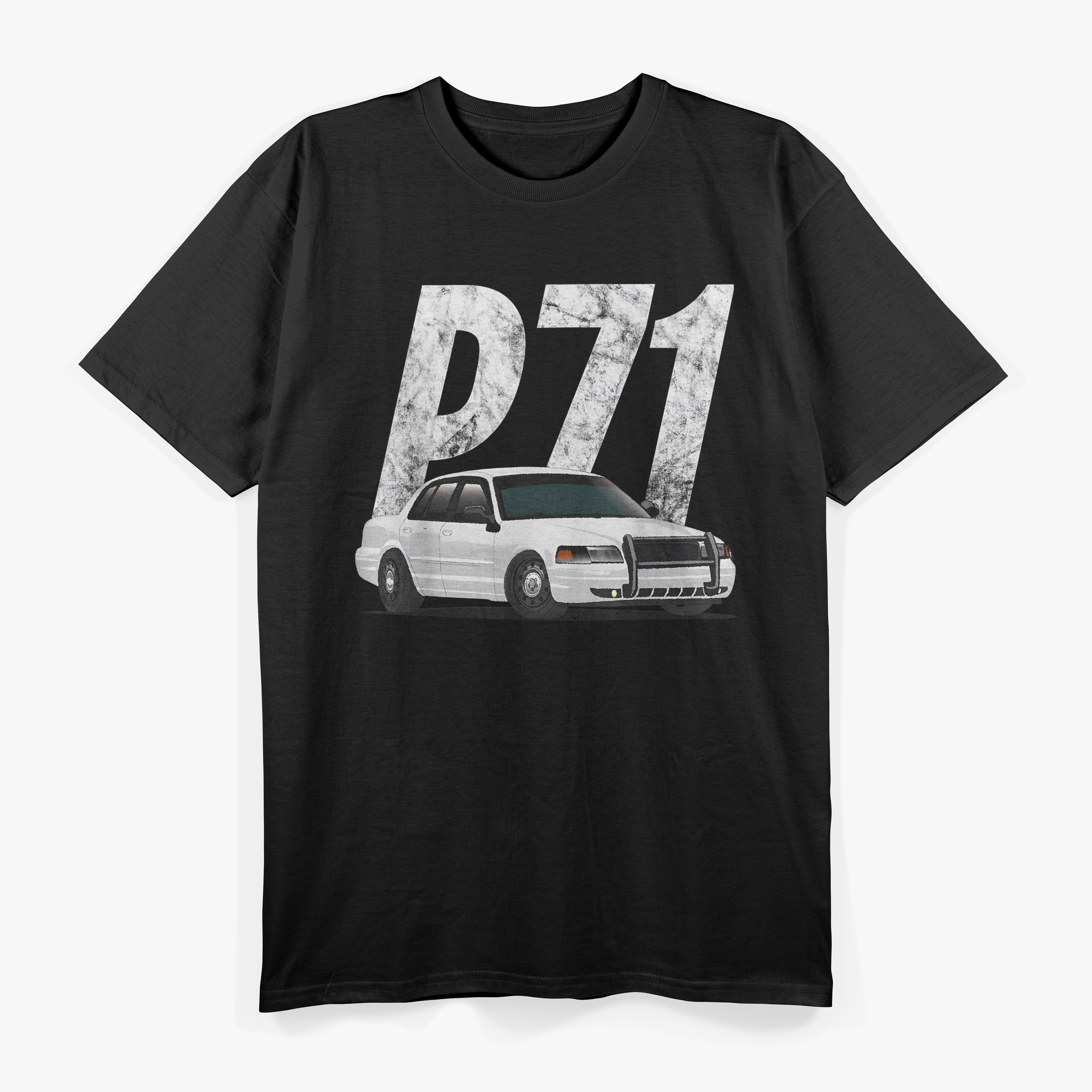 Crown Vic P71 White Cop Car Interceptor Vic Gift T-Shirt