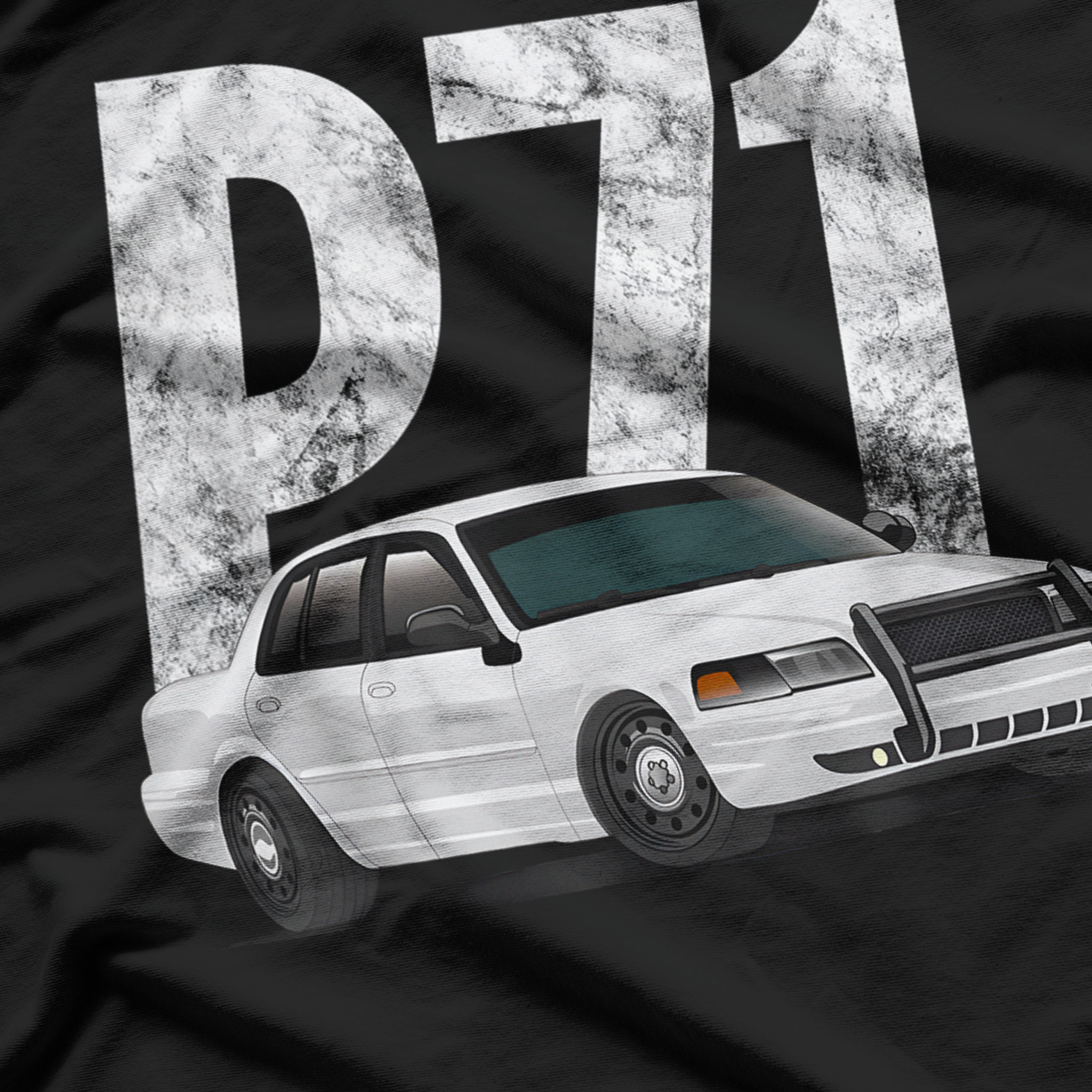 Crown Vic P71 White Cop Car Interceptor Vic Gift T-Shirt