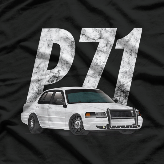 Crown Vic P71 White Cop Car Interceptor Vic Gift T-Shirt