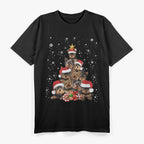 Yorkie Dogs Tree Christmas Xmas Pet Animal Dog Lover T-Shirt