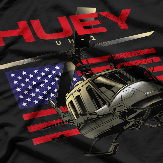 Huey UH-1 Military Helicopter T-Shirt