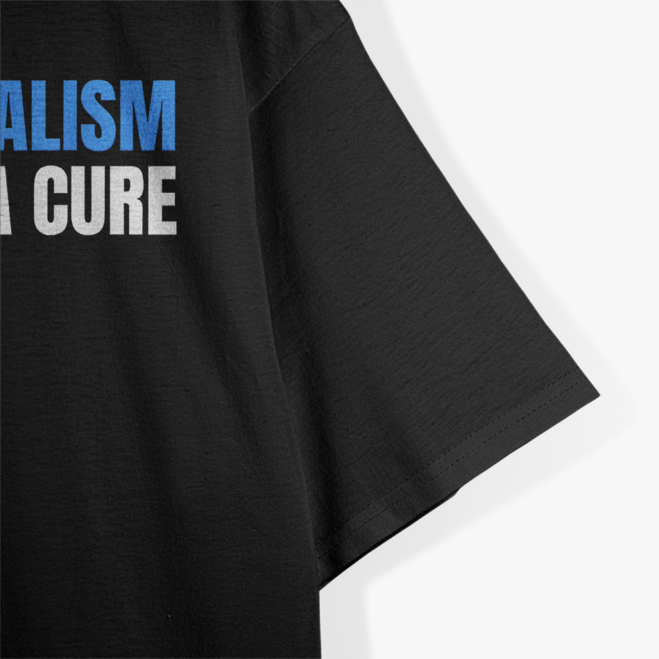 Blue Ribbon Liberalism Cure Awareness Funny T-Shirt