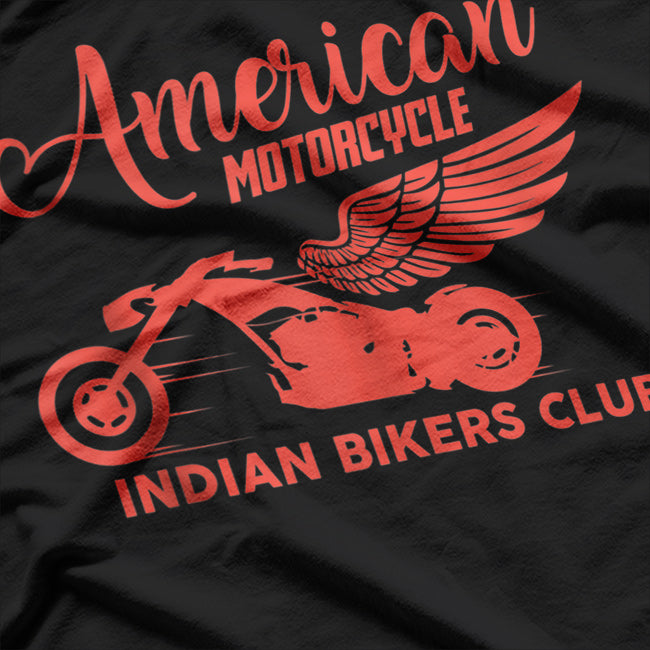 Vintage American Motorcycle Indian Bikers Old Club T-Shirt