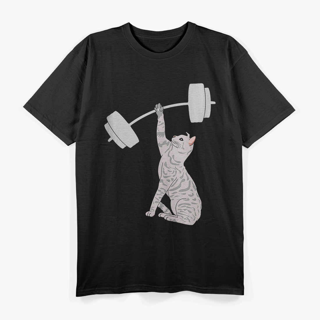 Cat Deadlifting Funny Gym Design for Fitness and Cat Fans T-Shirt