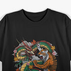 Japanese Dragon and Tiger - A Fierce Duo of Power and Balance T-Shirt