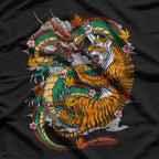 Japanese Dragon and Tiger - A Fierce Duo of Power and Balance T-Shirt
