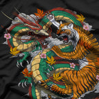 Japanese Dragon and Tiger - A Fierce Duo of Power and Balance T-Shirt