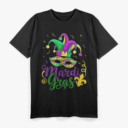 Mardi Gras, Womens Girls Mask Beads New Orleans Party T-Shirt