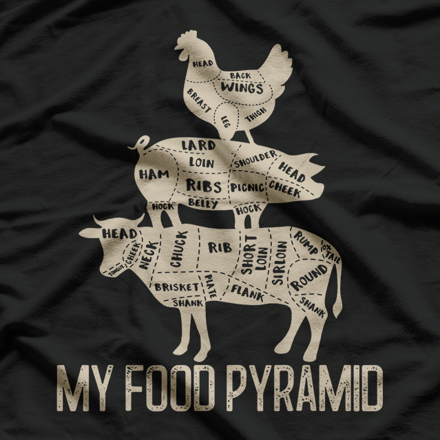 My Food Pyramid - Funny BBQ Edition T-Shirt