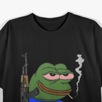 Smoking Pepe Frog - Meme Culture T-Shirt