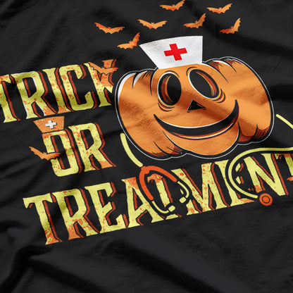 Trick or Treatment Funny Halloween Nurse Medical Humor T-Shirt