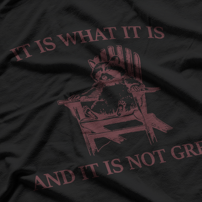 Raccoon Humor It Is What It Is And It’s Not Great Funny T-Shirt