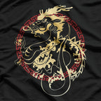 Asian Dragon with Red Chinese Accent - A Fierce Symbol of Strength and Fortune T-Shirt