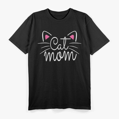 Happy Cat Mom Mothers Day Perfect Matching Family Design T-Shirt