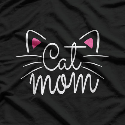 Happy Cat Mom Mothers Day Perfect Matching Family Design T-Shirt