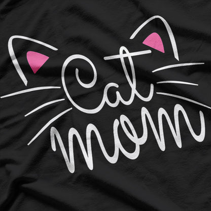 Happy Cat Mom Mothers Day Perfect Matching Family Design T-Shirt