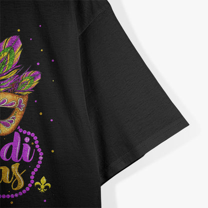 Mardi Gras, Womens Girls Mask Beads New Orleans Party T-Shirt