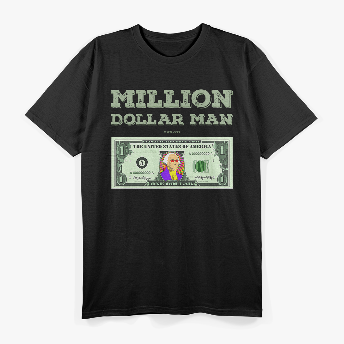 Million Dollar Man - Distressed Money Look T-Shirt