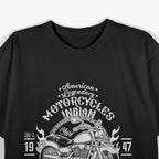 American Motorcycle Indian Bikers Vintage Retro Riders Gift T-Shirt