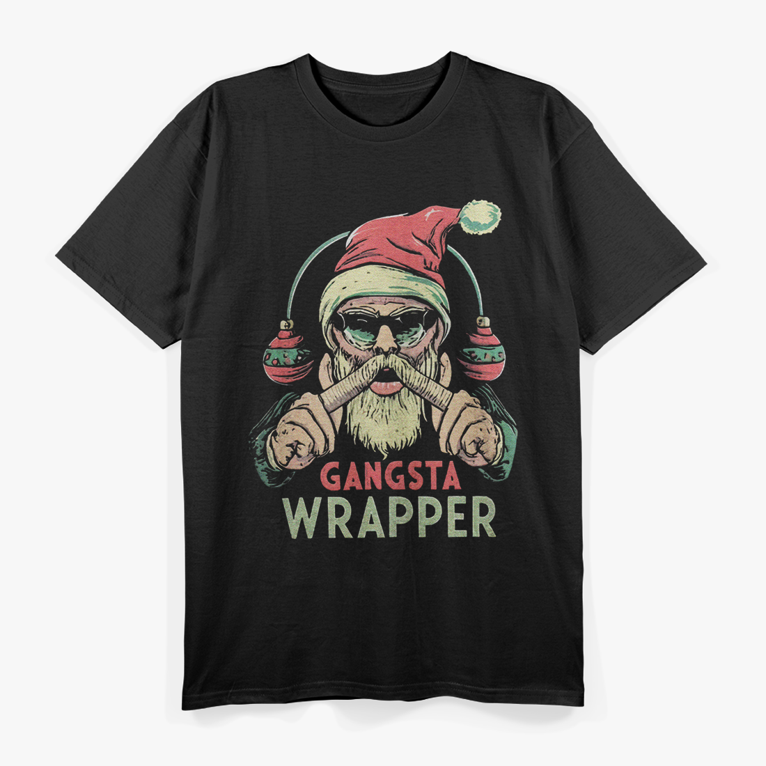 Santa Gangsta Wrapper - Classic Christmas Costume T-Shirt