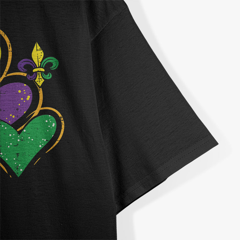 Mardi Gras Hearts Cute Outfit T-Shirt