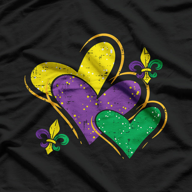 Mardi Gras Hearts Cute Outfit T-Shirt