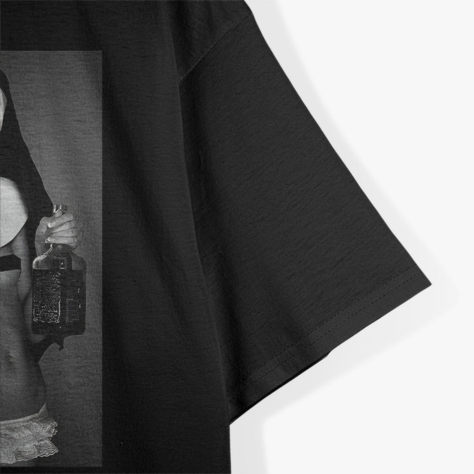 Smoking Nun Quirky Design For Bold Humor Enthusiasts T-Shirt