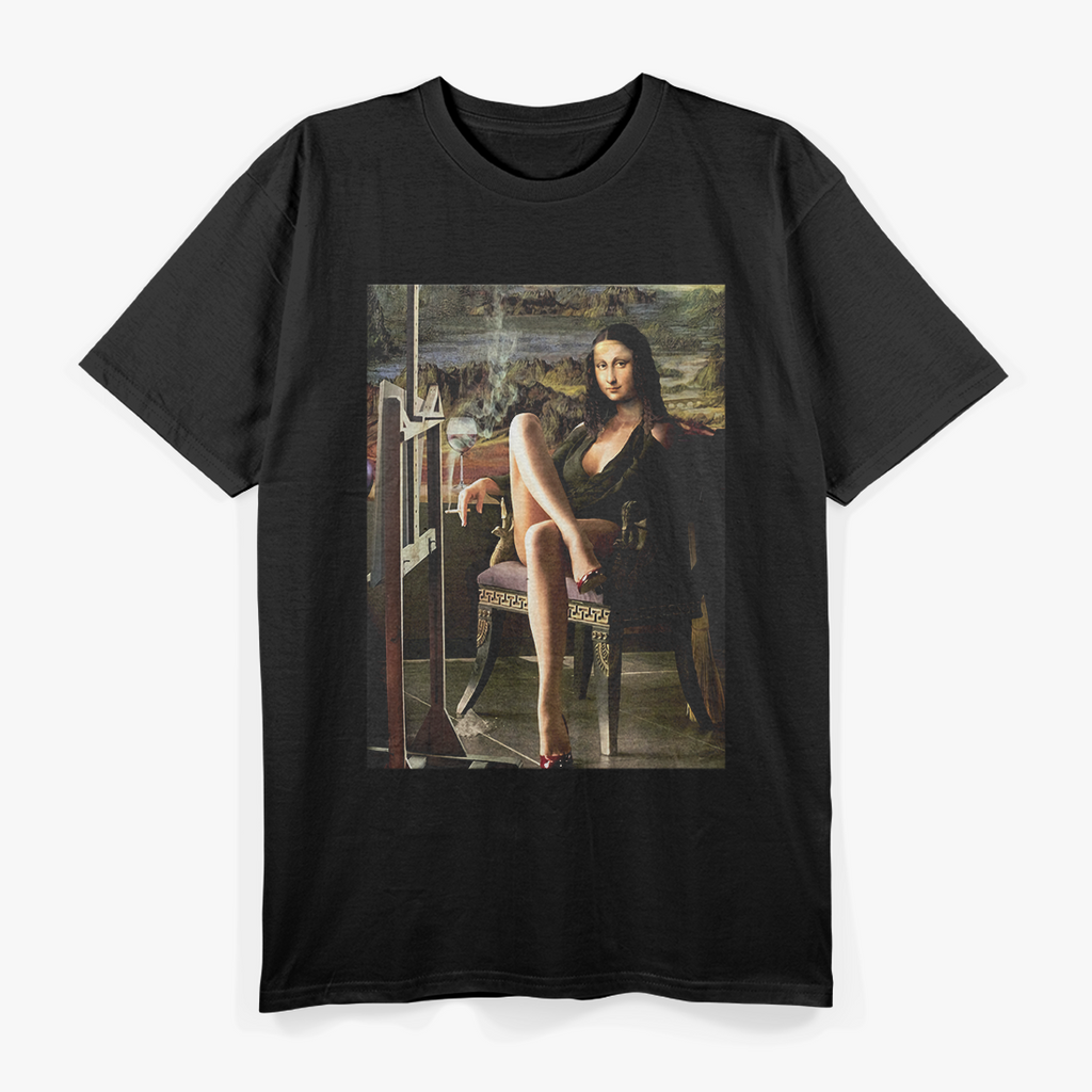 Sexy Mona Lisa Smoking - Art with a Twist T-Shirt