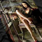 Sexy Mona Lisa Smoking - Art with a Twist T-Shirt