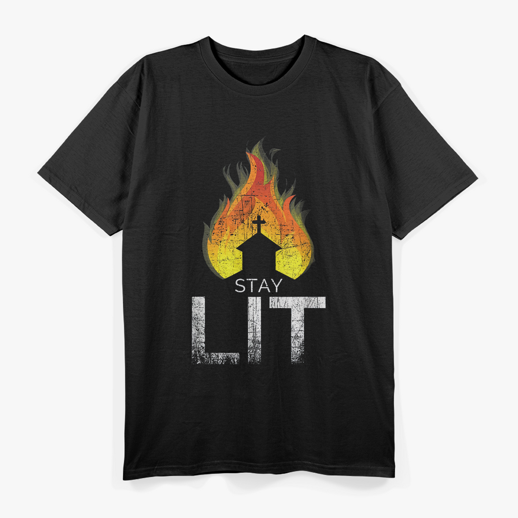 Stay Lit – Fire Burn Occult Vibes T-Shirt