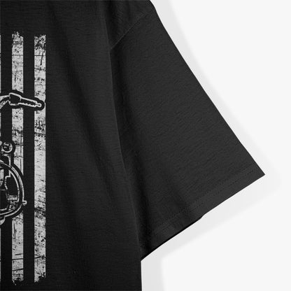 American Motorcycle US Flag Cool Biker Gift T-Shirt