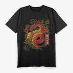 Japanese Dragon Anime Tokyo-Inspired Tattoo Design with Bold Mythical Power T-Shirt