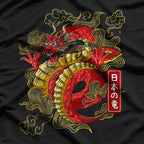 Japanese Dragon Anime Tokyo-Inspired Tattoo Design with Bold Mythical Power T-Shirt