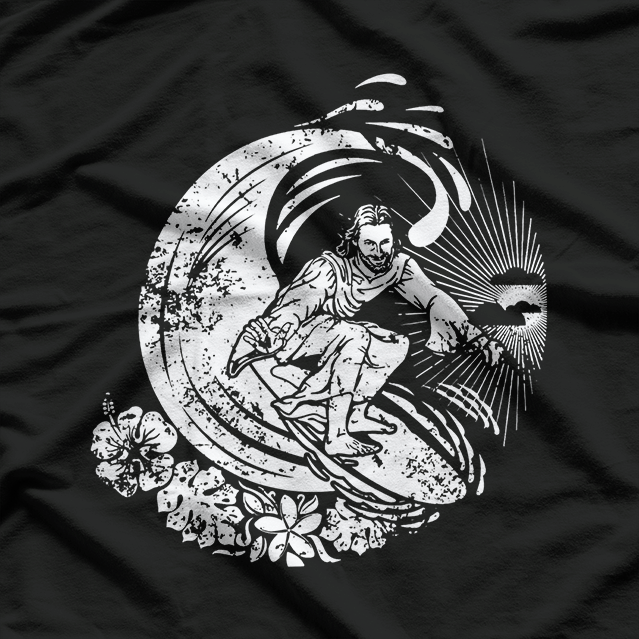 Surfing Jesus - Cool Vintage Style T-Shirt