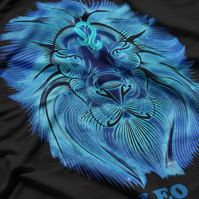 Blue Leo – Bold and Brave Zodiac Energy T-Shirt