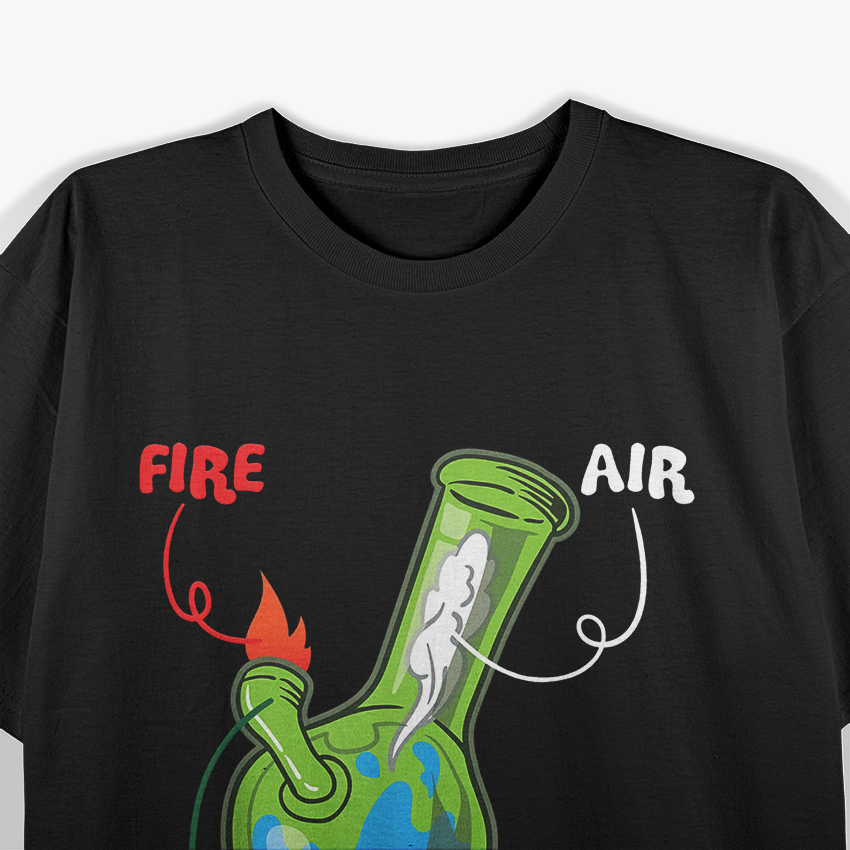 Elements of Smoking - Fire, Water, Air, THC Anatomy T-Shirt