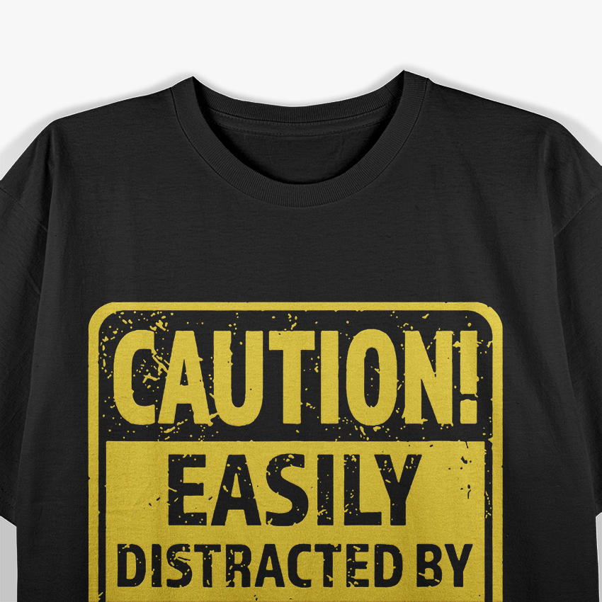 Caution Funny Train Enthusiasts T-Shirt