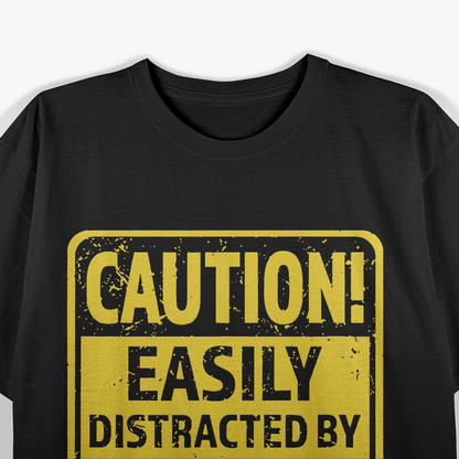 Caution Funny Train Enthusiasts T-Shirt