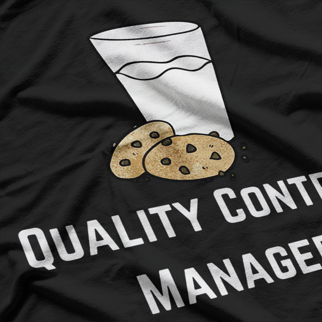 Quality Control Milk & Cookie Funny Manager T-Shirt