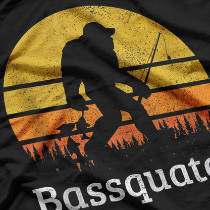 Bassquatch Funny Bass Fishing Sasquatch Bigfoot Vintage Gift T-Shirt