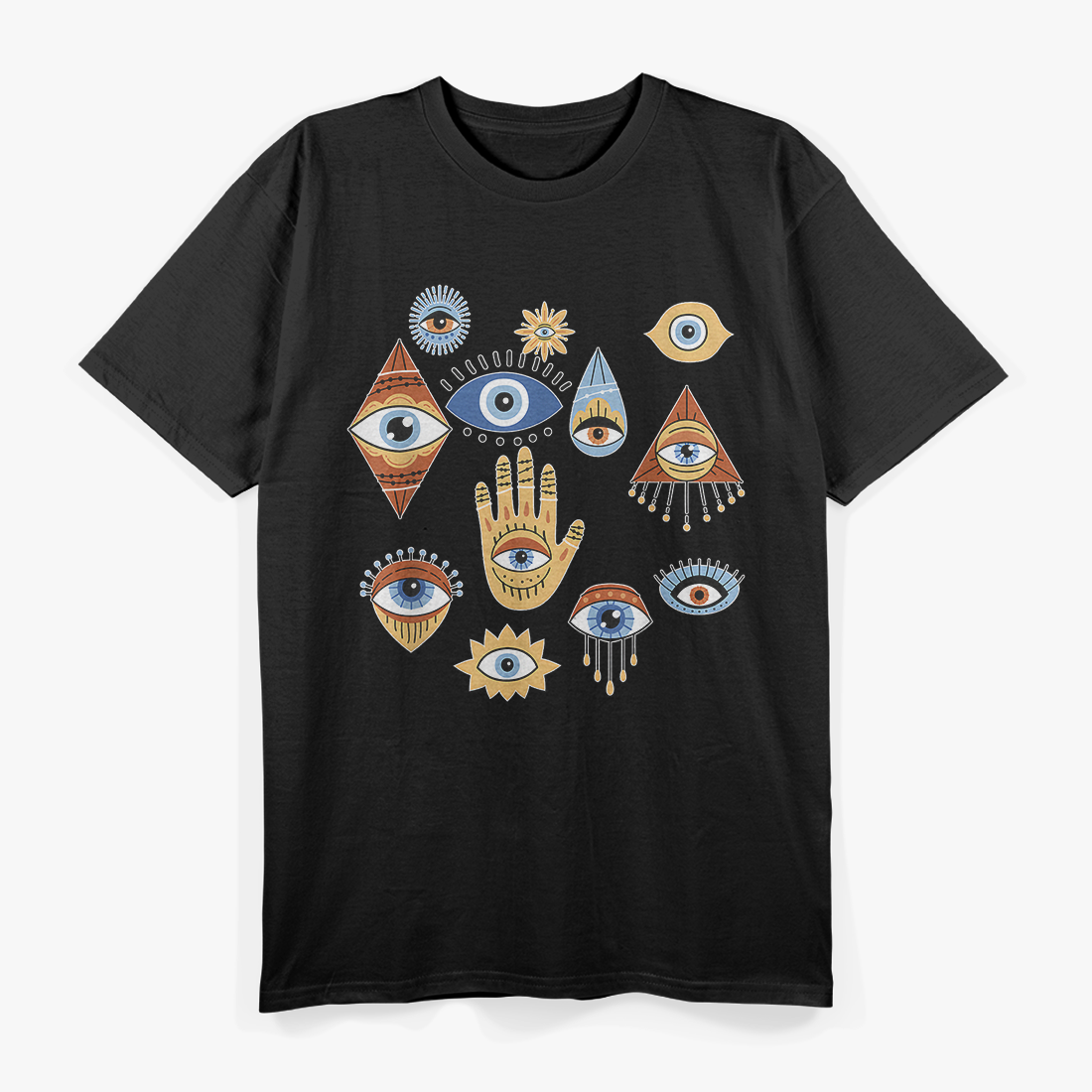 Hand of Hamsa - Seeing Eyes and Evil Protection T-Shirt