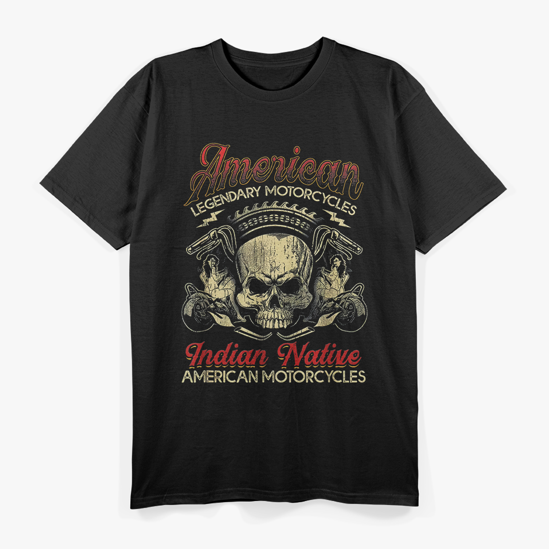 Retro Vintage American Motorcycle Indian for Old Biker T-Shirt