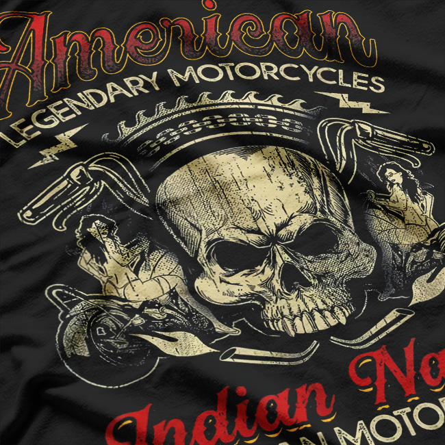 Retro Vintage American Motorcycle Indian for Old Biker T-Shirt