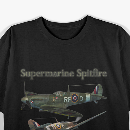 Supermarine Spitfire British RAF Fighter Aircraft T-Shirt