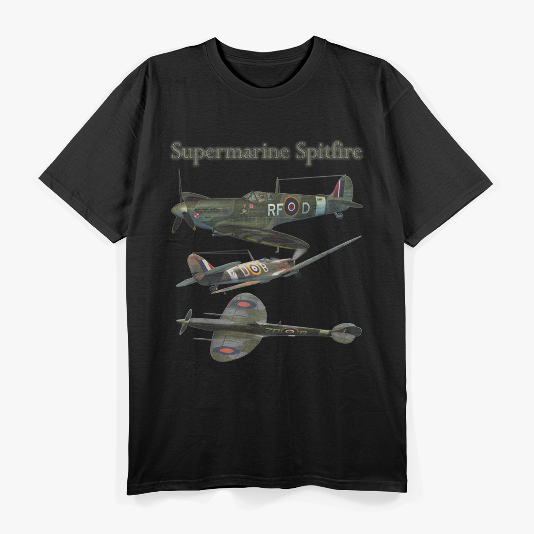 Supermarine Spitfire British RAF Fighter Aircraft T-Shirt