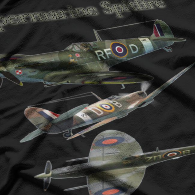 Supermarine Spitfire British RAF Fighter Aircraft T-Shirt