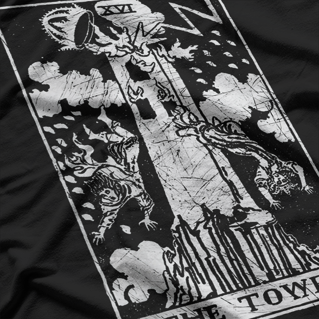 The Tower Tarot Card T-Shirt