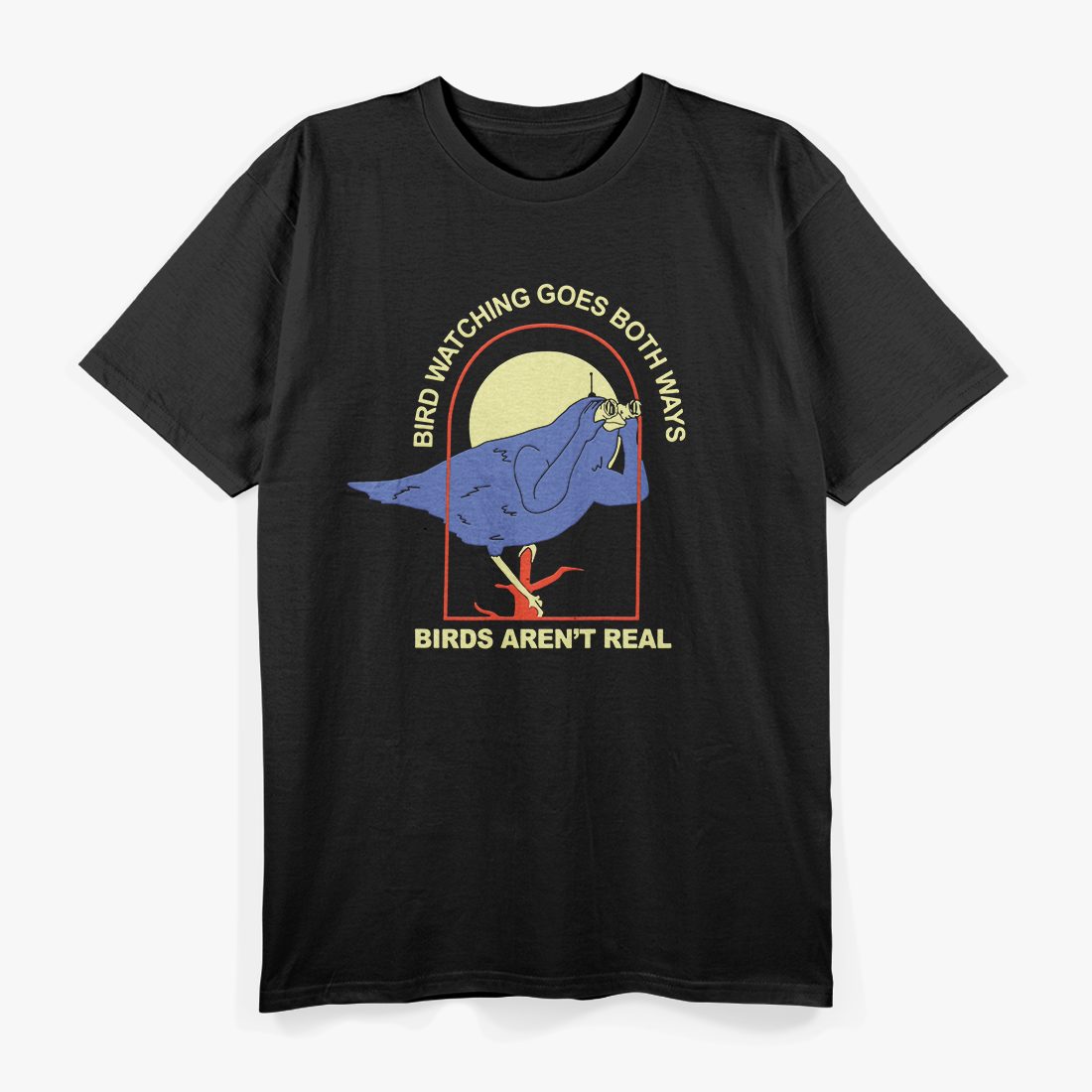 Bird Watching Goes Both Ways - Funny Retro Humor T-Shirt