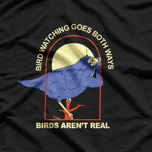 Bird Watching Goes Both Ways - Funny Retro Humor T-Shirt